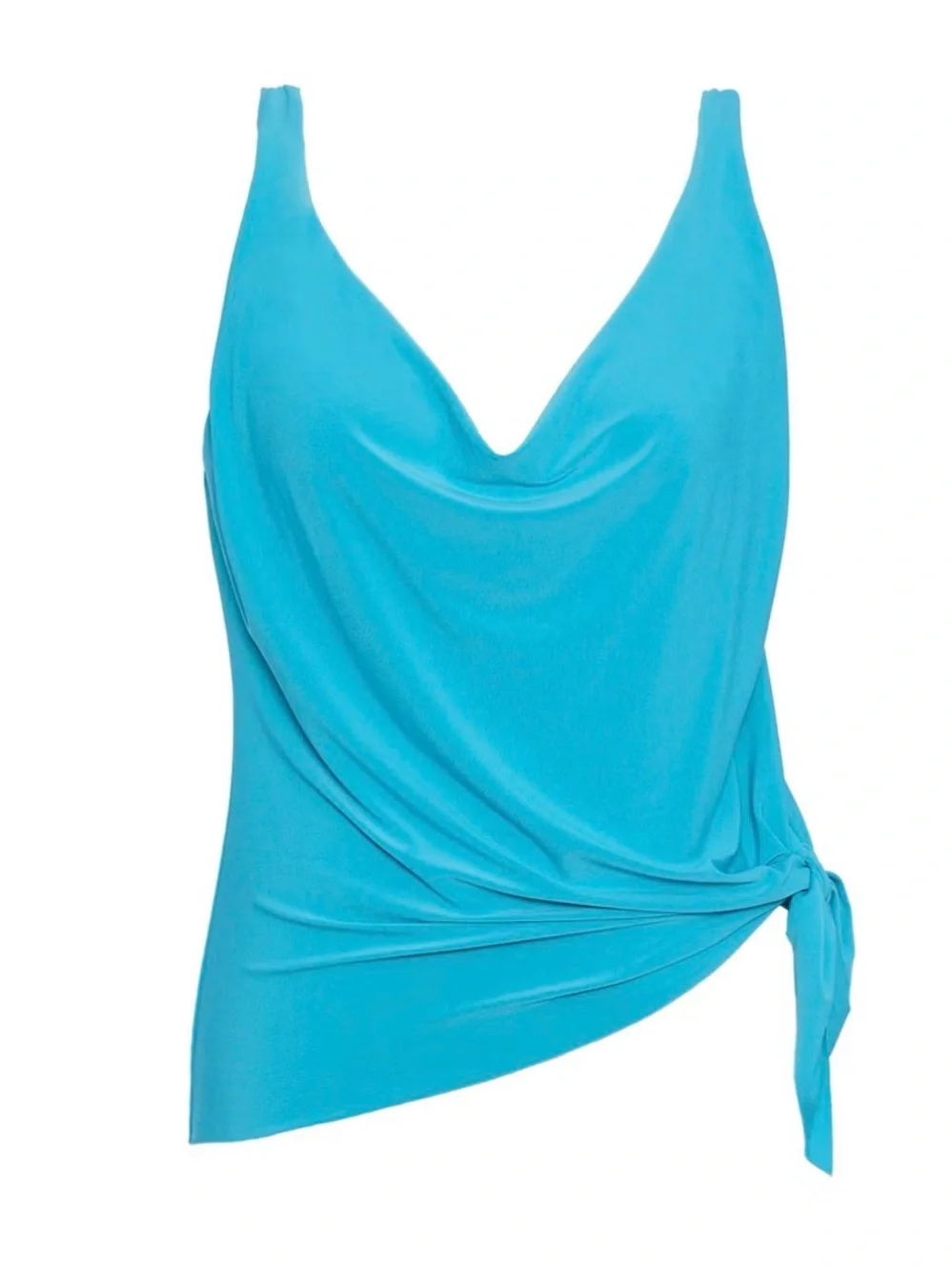 Magicsuit Winnie Cowl Neck Tankini Swimsuit Top - Turquoise - 10 NWT